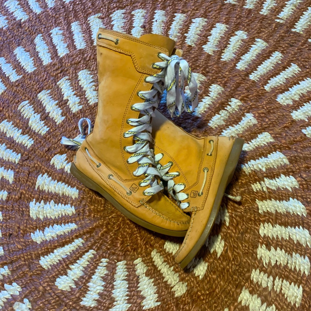 🎣 Womens Sperry Top-Sider Non-Marking Lace Up Boots 🥾 Size US womens 7 🐠